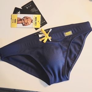 ES Pique swim bikini XL NWT navy